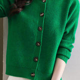 Solid-color short sweater outerwear