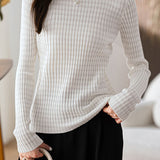 Slim long-sleeved knitted base layer shirt