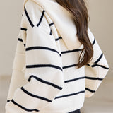 Casual loose striped knitted sweatshirts