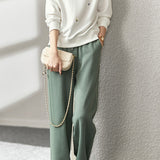 Sweatshirt and wide-leg pants two-piece sets