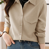 All-match Korean-style long-sleeved shirt