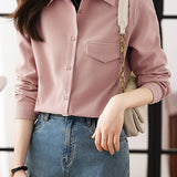 All-match Korean-style long-sleeved shirt