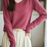 Solid-color versatile knitted shirt