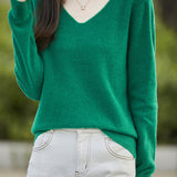 Solid-color versatile knitted shirt