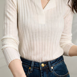 Casual ribbed knitted sweater