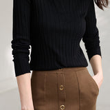 Casual ribbed knitted sweater