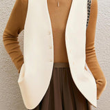 Sleeveless vest suit jacket