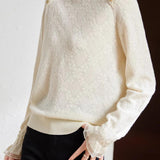 High-necklace knitted bottoming sweater