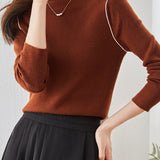 Half-turtleneck knitted sweater