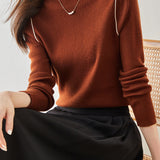 Half-turtleneck knitted sweater