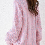 Lazy-style colored-dot knitted bottoming sweater