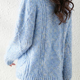 Lazy-style colored-dot knitted bottoming sweater