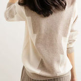 Fashion color-blocking knitted sweater