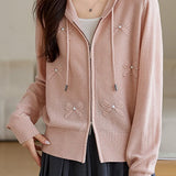 Elegant wool knitted cardigan