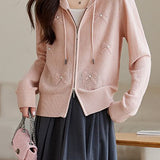 Elegant wool knitted cardigan