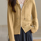 Elegant wool knitted cardigan