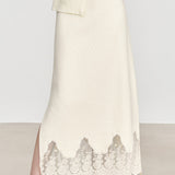 Lace spliced knitted half skirt