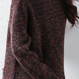 Lazy style jacquard knitted cardigan