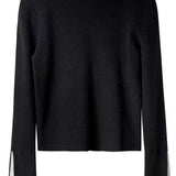 Faux two-piece half-turtleneck knitted top