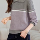 Vintage contrast lapel sweater