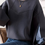 Irregular dividing line sweatshirt