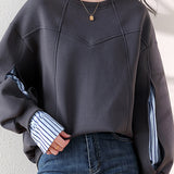 Irregular dividing line sweatshirt