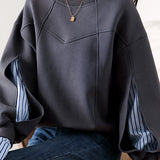 Irregular dividing line sweatshirt