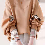 Irregular dividing line sweatshirt