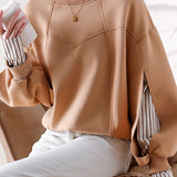 Irregular dividing line sweatshirt