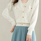 V-neck knitted cardigan