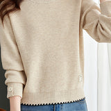 Loose round-neck sweater