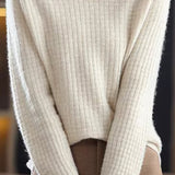 All-matching round-neck knitted top