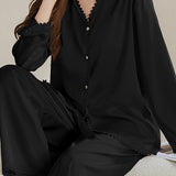 Lace ice silk pajamas set