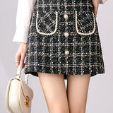 Chanel-style tweed hip skirt