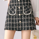 Chanel-style tweed hip skirt