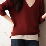 Fashion fake two-piece knitted sweater