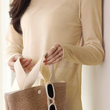 Round-neck pullover knitted sweater