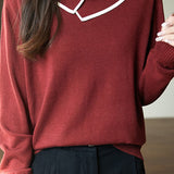 Asymmetric lapel knitted top