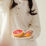 Round-neck printed pajama set