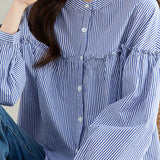 Pure Cotton Ruffled Commuting Shirt