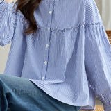 Pure Cotton Ruffled Commuting Shirt