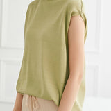 Loose Sleeveless Knitted T-shirt