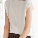 Loose Sleeveless Knitted T-shirt