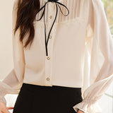 Laced and Lace Trimmed Spliced Shirt