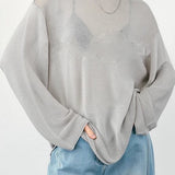 Solid Color Lazy Knitted Sweater