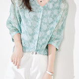 Jacquard chiffon shirt