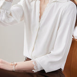 Lace-Spliced Shirt