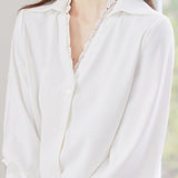 Lace-Spliced Shirt