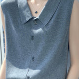 Sleeveless knitted vest