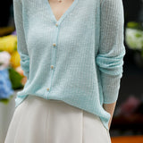 Comfortable V - neck Cardigan